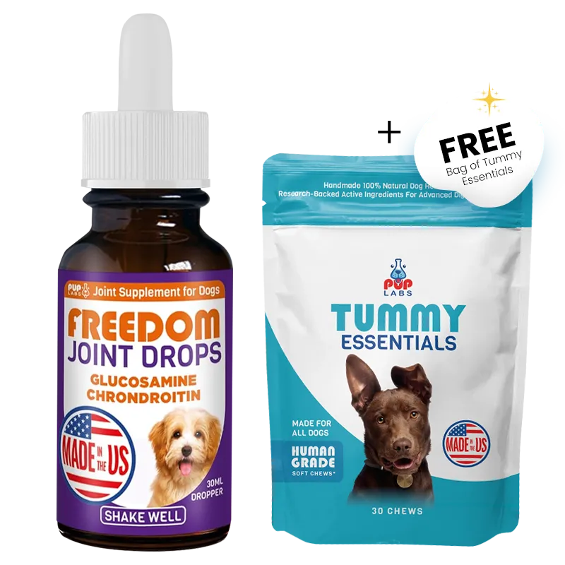 Freedom Joint Drops + Tummy Essentials Bundle – Pup Labs