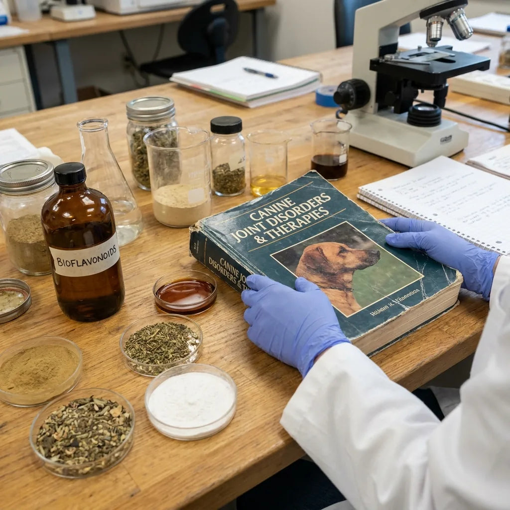 Lab bench with plant samples