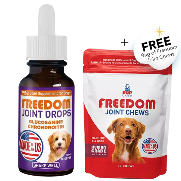 Freedom Joint Drops + Freedom Joint Chews Bundle – Pup Labs