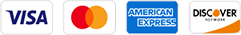 Visa, Mastercard, American Express, Discover