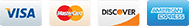 Visa, Mastercard, American Express and Discover accepted