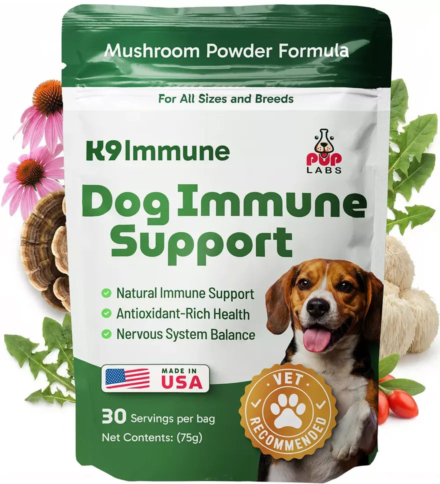 K9 Immune Dog Immune Support, mushroom powder formula
