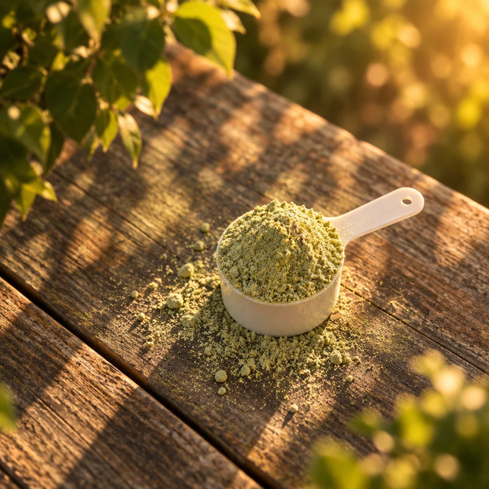 A scoop of ProDenta powder